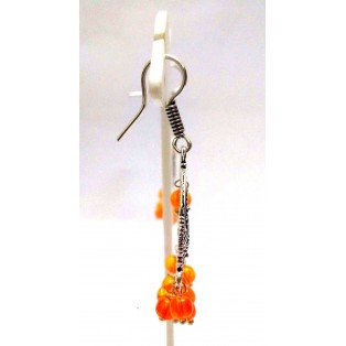 Silver Oxidized Earring Jhumka Jhumki Imitation Ethnic Jewelry Long Dangle AE25